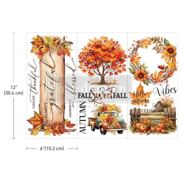 Re-design with Prima - Cozy Comforts - 3 stk af 15 x 30 cm Decor Transfer - 673673