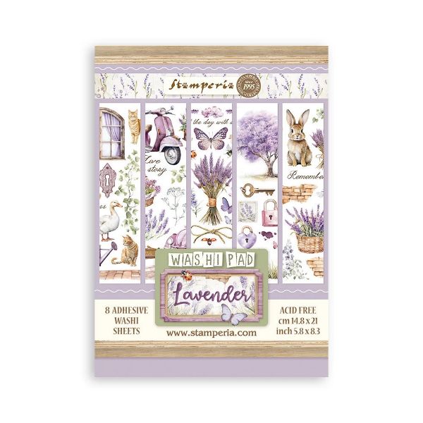 Stamperia Washi Pad - Lavender - A5 - SBW07