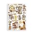 Stamperia Washi Pad - Coffee and Chocolate - A5 med 8 sider - SBW01