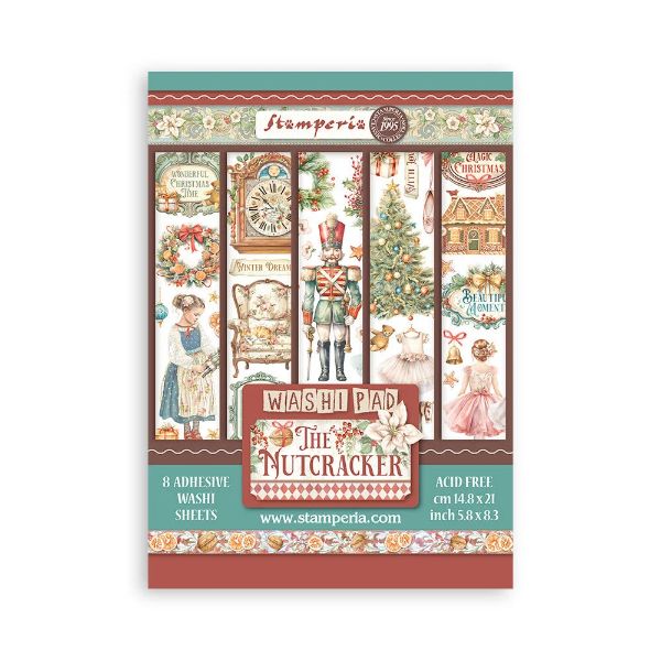 Stamperia Washi Pad - The Nutcracker - A5 med 8 sider - SBW10