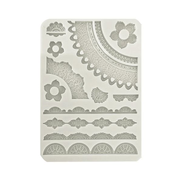 Stamperia - Lace Borders - A5 (14,2 x 20,2 cm) silikone Form - KACMA516