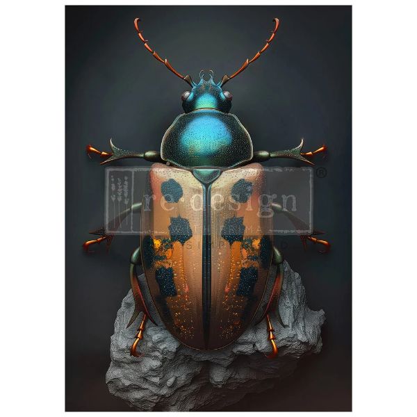 Re-design with Prima Découpage Fiber A1 - Brass Scarab - 673109