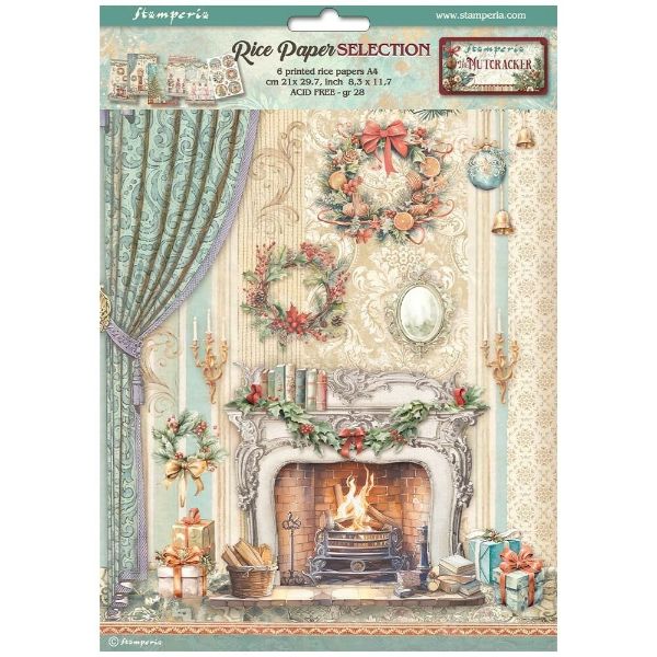 Stamperia The Nutcracker Collection - A4 Ris Papir - Alle 6 forskellige ark - DFSA4XNT